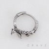 GOTHIC DRAGON SCALE FIRE 316L SURGICAL STEEL EARRING